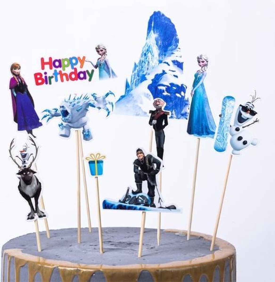 Frozen | cake flags | taart vlag | taartversiering | taart topper | taart decoratie | decoratie topper